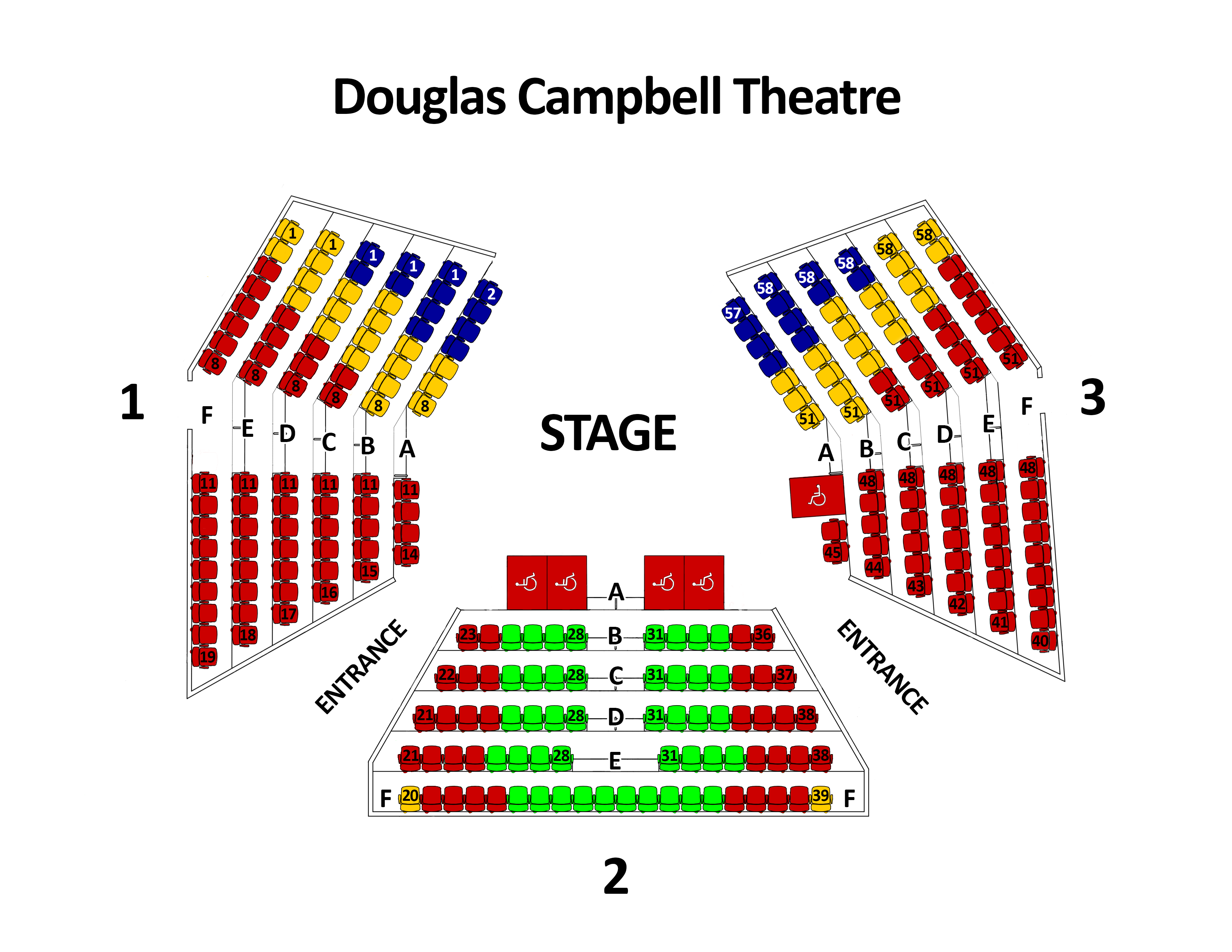 Douglas Campbell Theatre seating arrangement