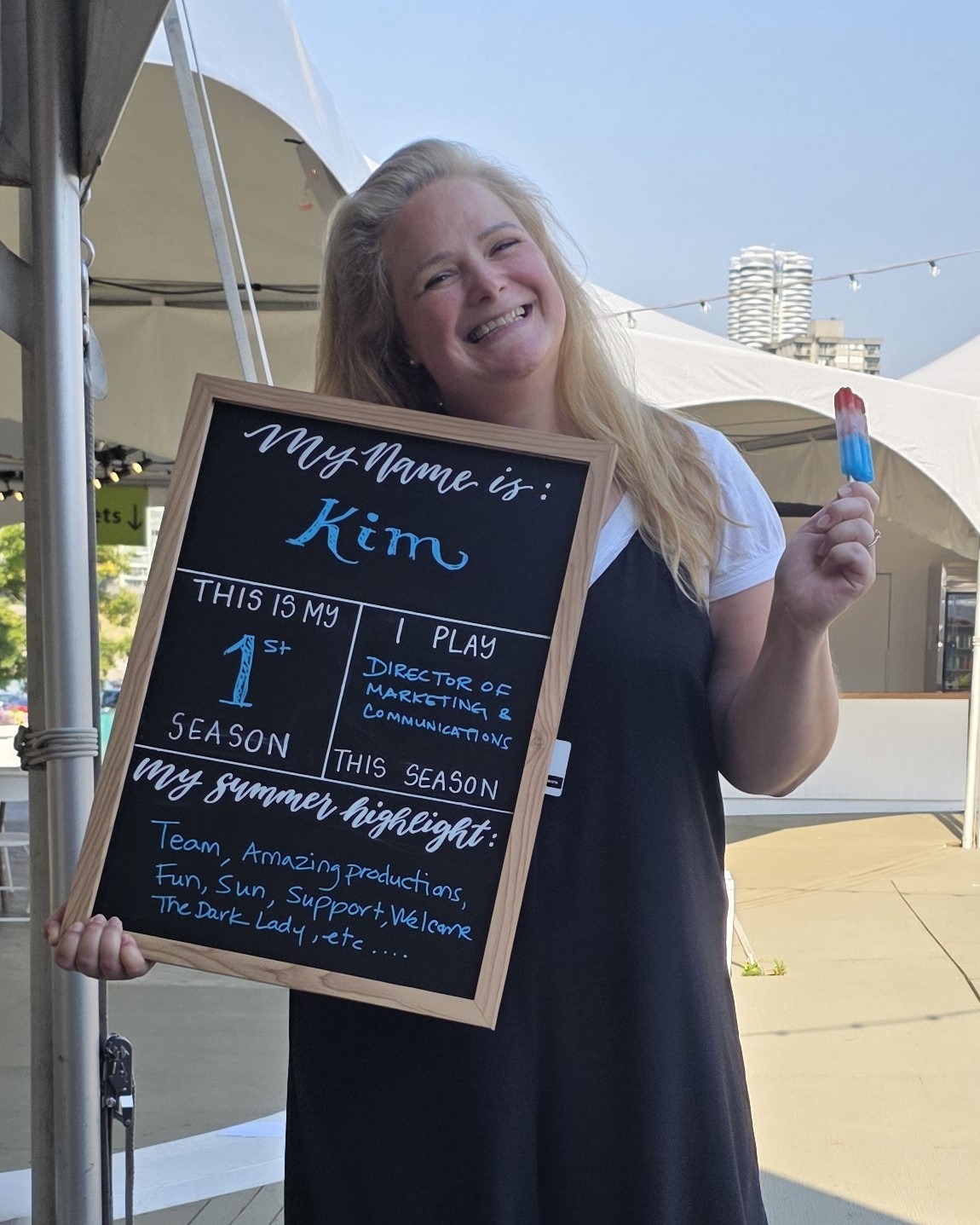 Kim is in her first Season at Bard and is the Director of Marketing and Communications. Her highlights include the productions, the Bard team, and the support for Bard