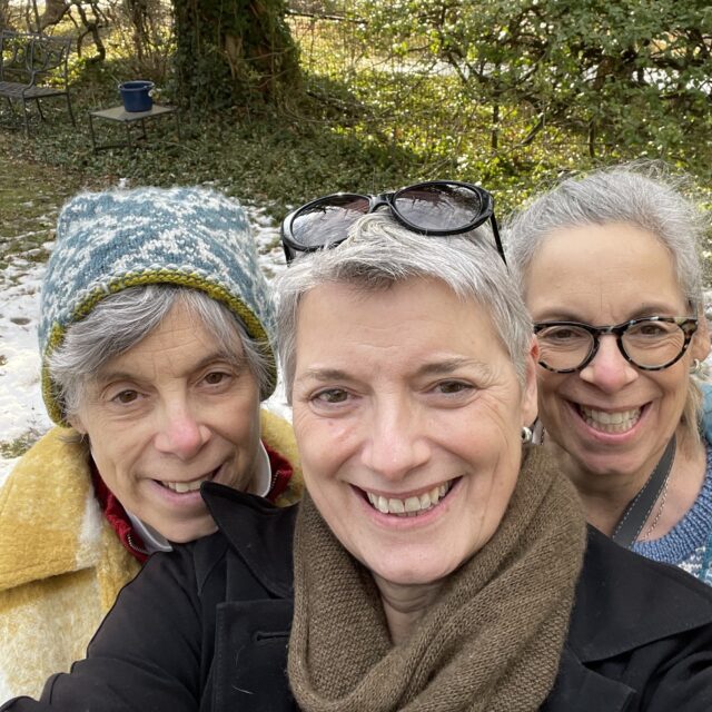 A selfie of Mary with her two sisters.